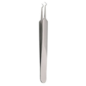 Useful Stainless steel Straight Bend Curved Blackhead Acne Clip Tweezer Pimple Comedone Remover Kit Face Cleaner