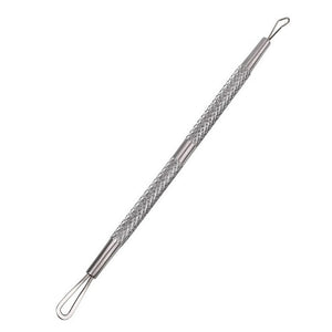 Useful Stainless steel Straight Bend Curved Blackhead Acne Clip Tweezer Pimple Comedone Remover Kit Face Cleaner