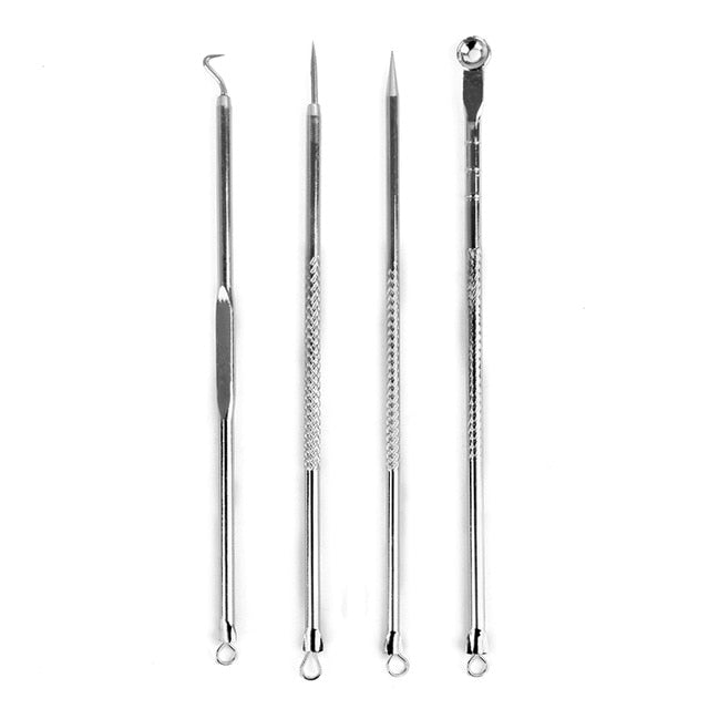 1pcs Silver Blackhead Comedone Acne Pimple Blemish Extractor Remover Stainless Needles Remove Tools Face Skin Care Pore Cleaner
